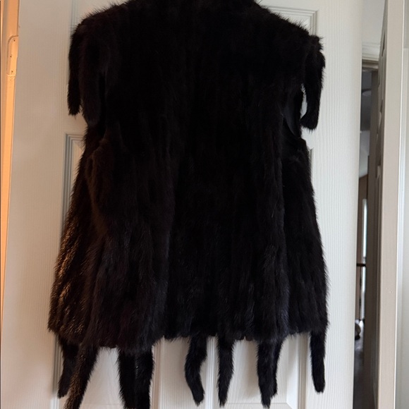 Elegan  Brown Real Mink Fur Vest - Picture 6 of 16